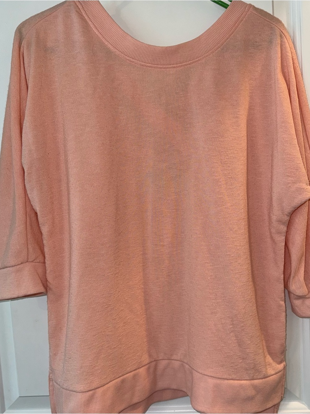 Peach Crewneck Short-Sleeve Sweatshirt